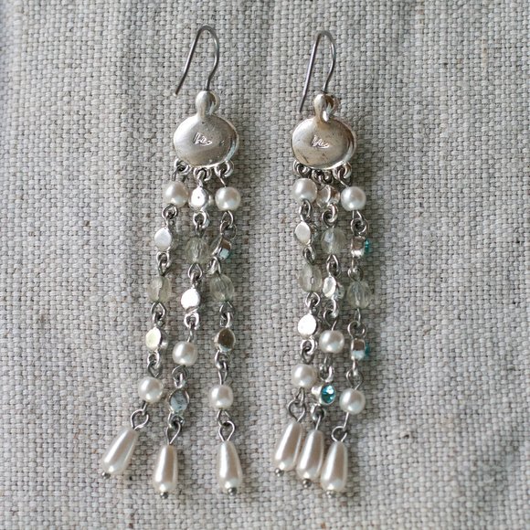 Liz Claiborne Rhinestone Chandelier dangle Earring - Picture 4 of 5